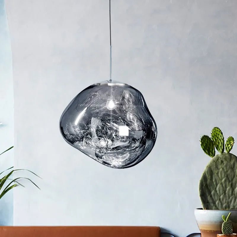 Contemporary Acrylic Pendant Light Molten Organic Shape View 15