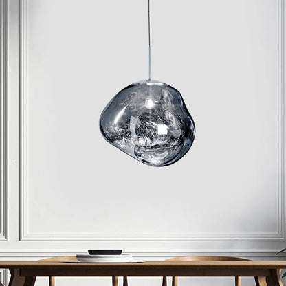 Contemporary Acrylic Pendant Light Molten Organic Shape View 16