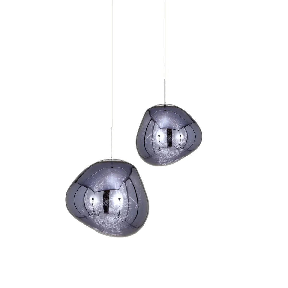 Contemporary Acrylic Pendant Light Molten Organic Shape View 20