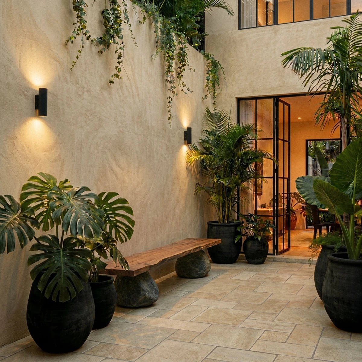 Contemporary Aluminum Outdoor Wall Lamp Up Down LED Alternate