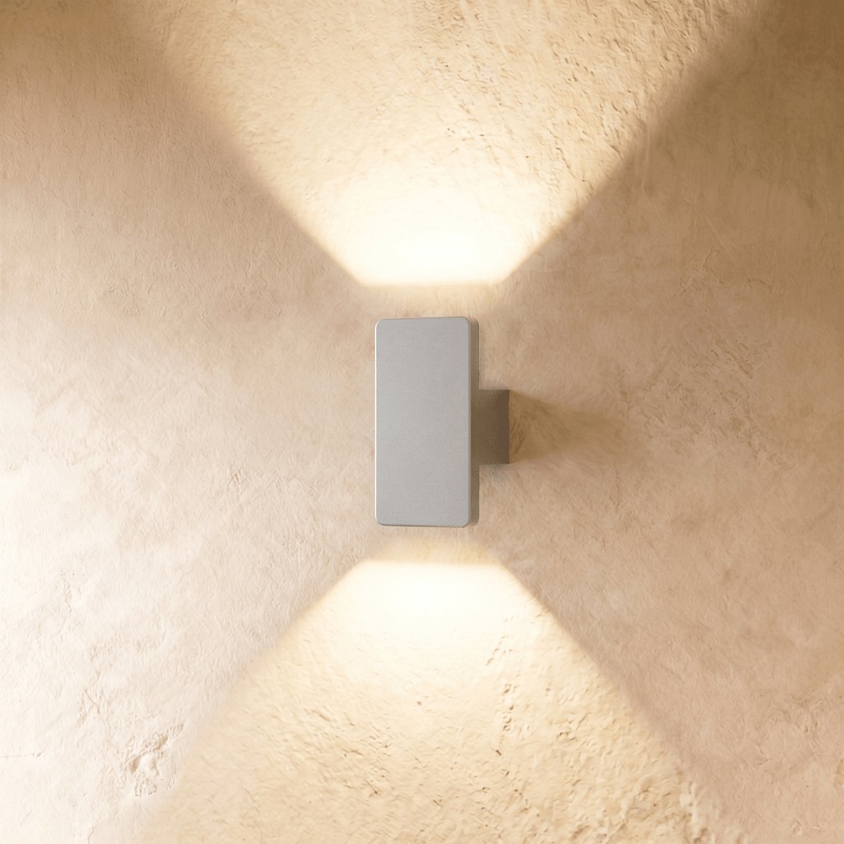 Contemporary Aluminum Outdoor Wall Lamp Up Down LED Close Up
