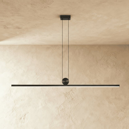 Contemporary Aluminum Pendant Light Sphere Bar LED Hero