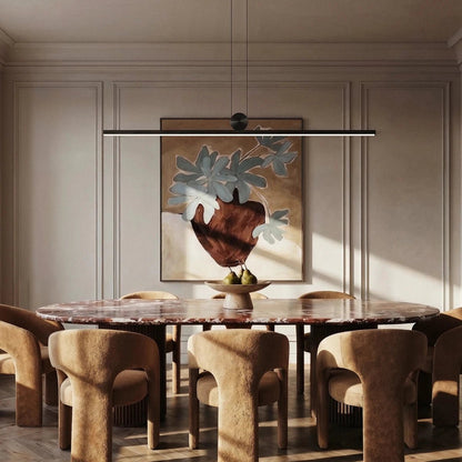 Contemporary Aluminum Pendant Light Sphere Bar LED Lifestyle