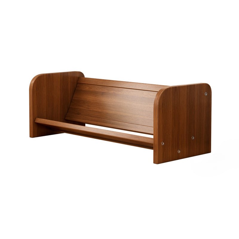 Contemporary Bamboo Bookshelf Arch Side Single Tier Angle