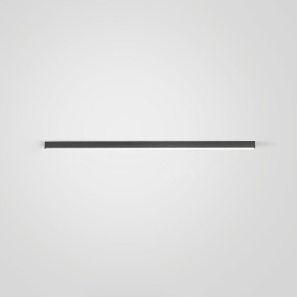 Contemporary Black Linear Flush Mount Ceiling Light Back