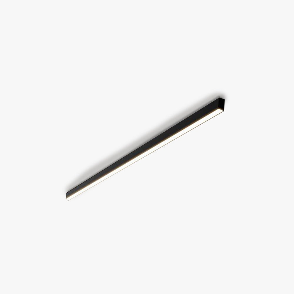 Contemporary Black Linear Flush Mount Ceiling Light Hero