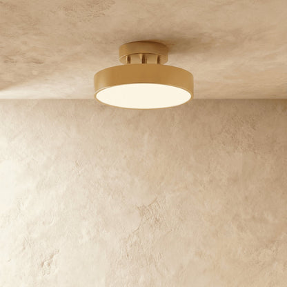 Contemporary Copper Ceiling Light Stacked Disc LED Angle