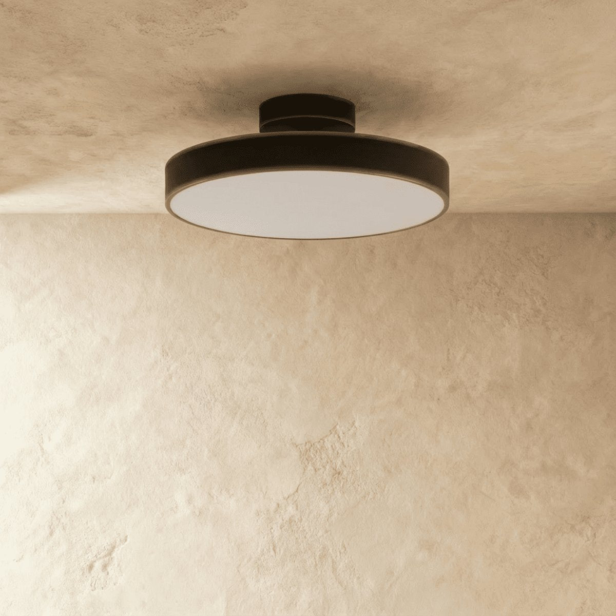 Contemporary Copper Ceiling Light Stacked Disc LED Back
