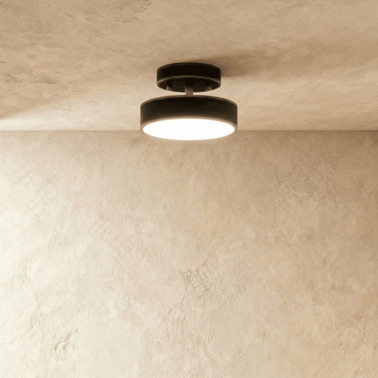 Contemporary Copper Ceiling Light Stacked Disc LED Hero