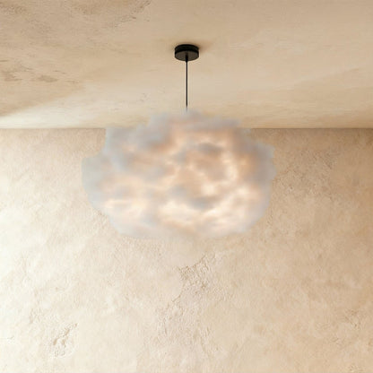 Contemporary Cotton Pendant Light Cloud Shape Front