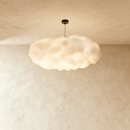 Contemporary Cotton Pendant Light Cloud Shape Side