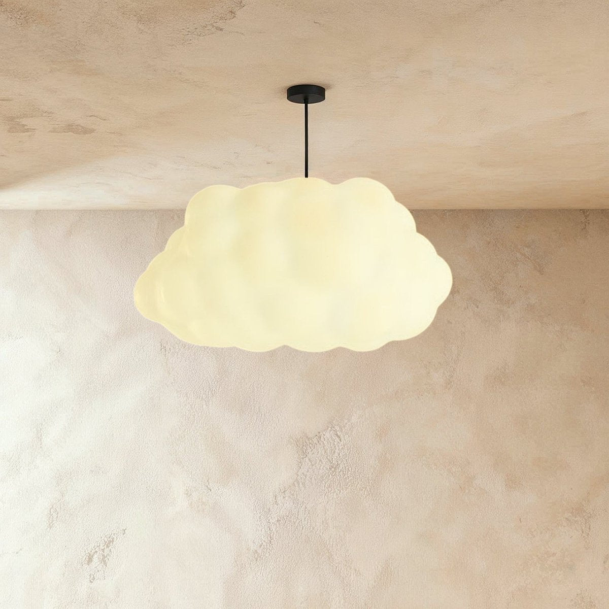 Contemporary Cotton Pendant Light Cloud Shape View 11