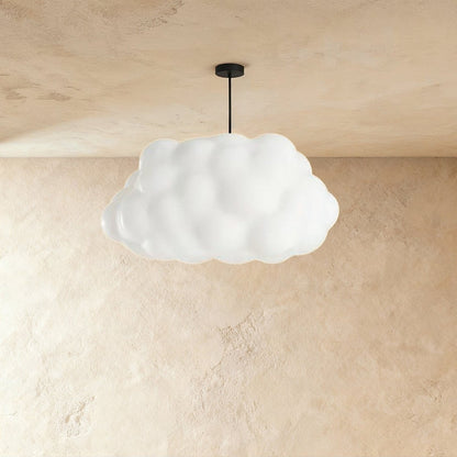 Contemporary Cotton Pendant Light Cloud Shape View 12