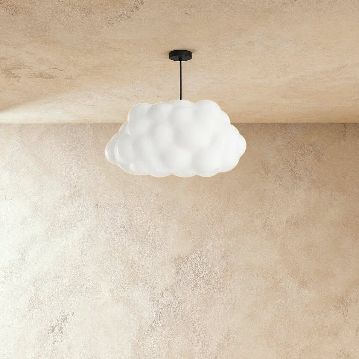 Contemporary Cotton Pendant Light Cloud Shape View 14