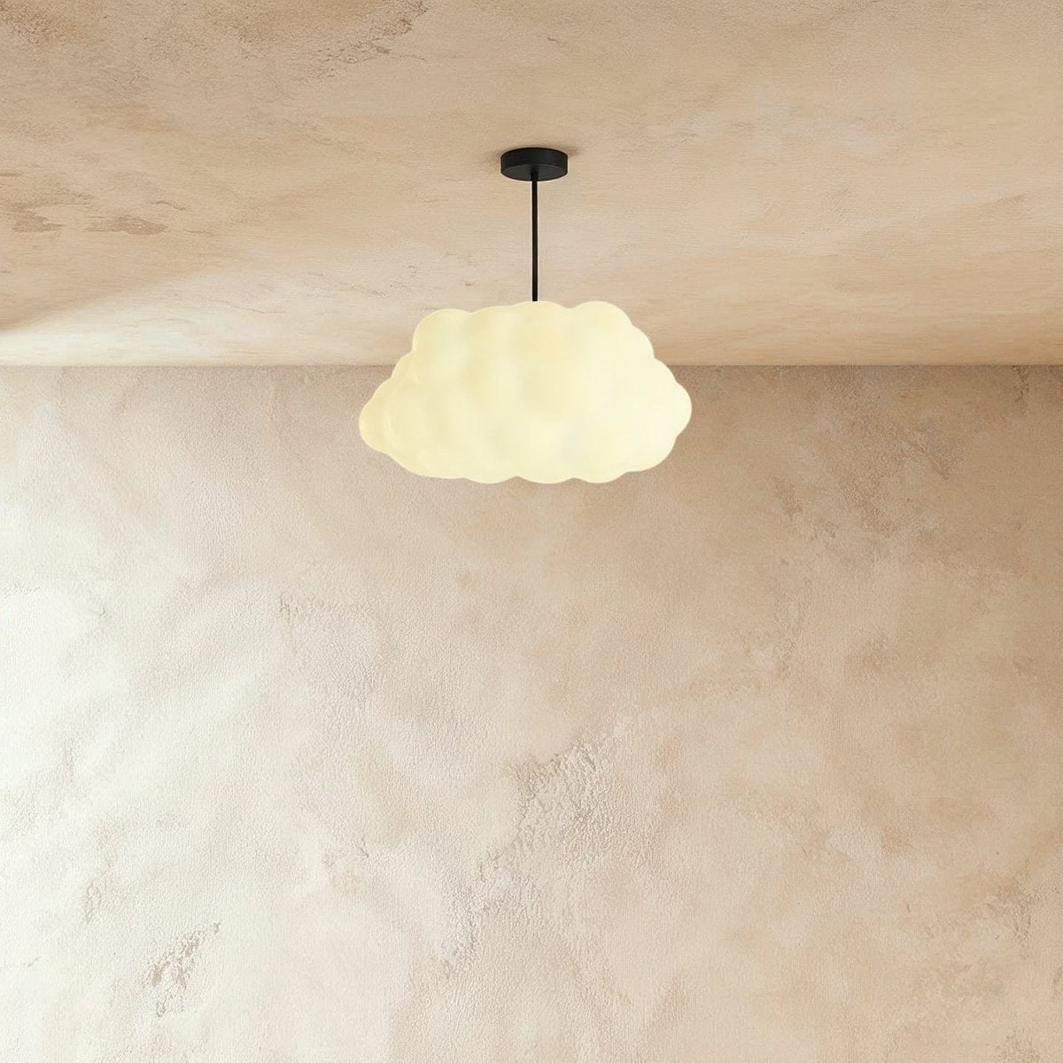 Contemporary Cotton Pendant Light Cloud Shape View 15