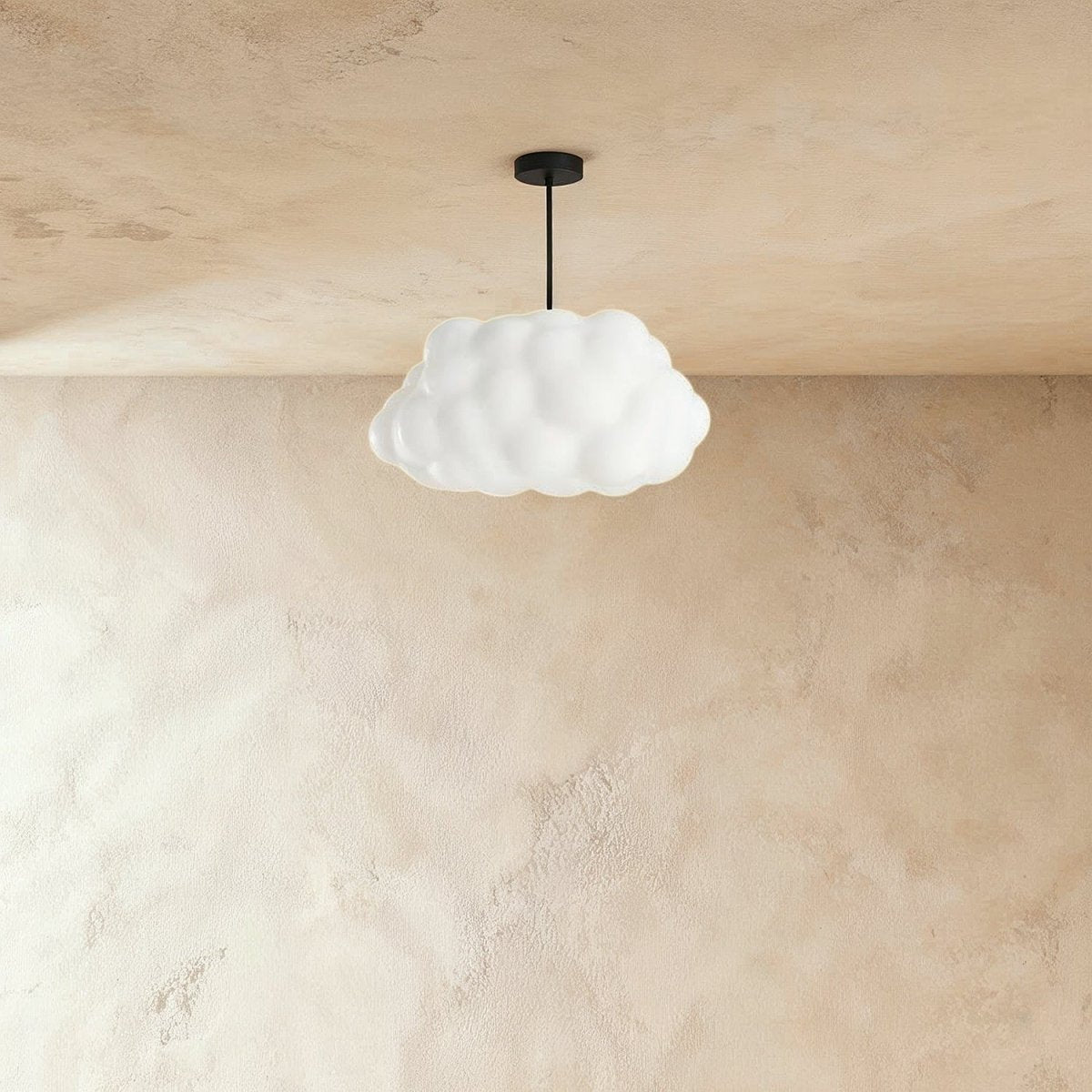 Contemporary Cotton Pendant Light Cloud Shape View 16