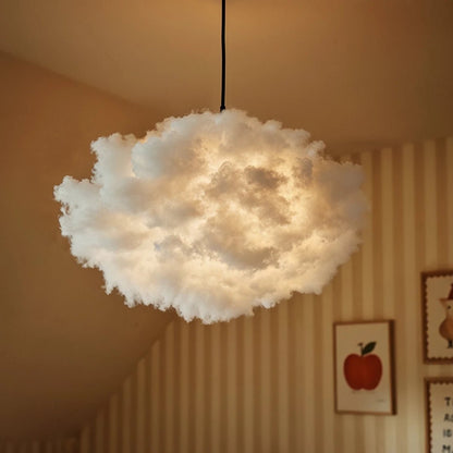 Contemporary Cotton Pendant Light Cloud Shape View 24