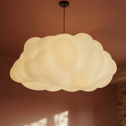 Contemporary Cotton Pendant Light Cloud Shape View 26