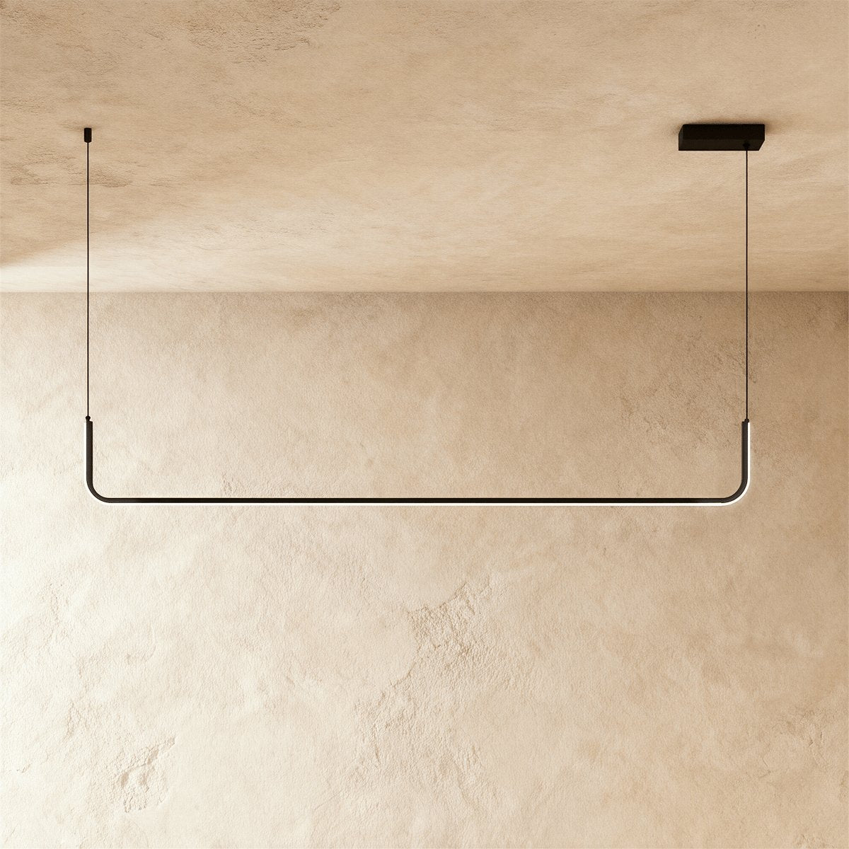 Contemporary LED Chandelier Linear U-Shape Back