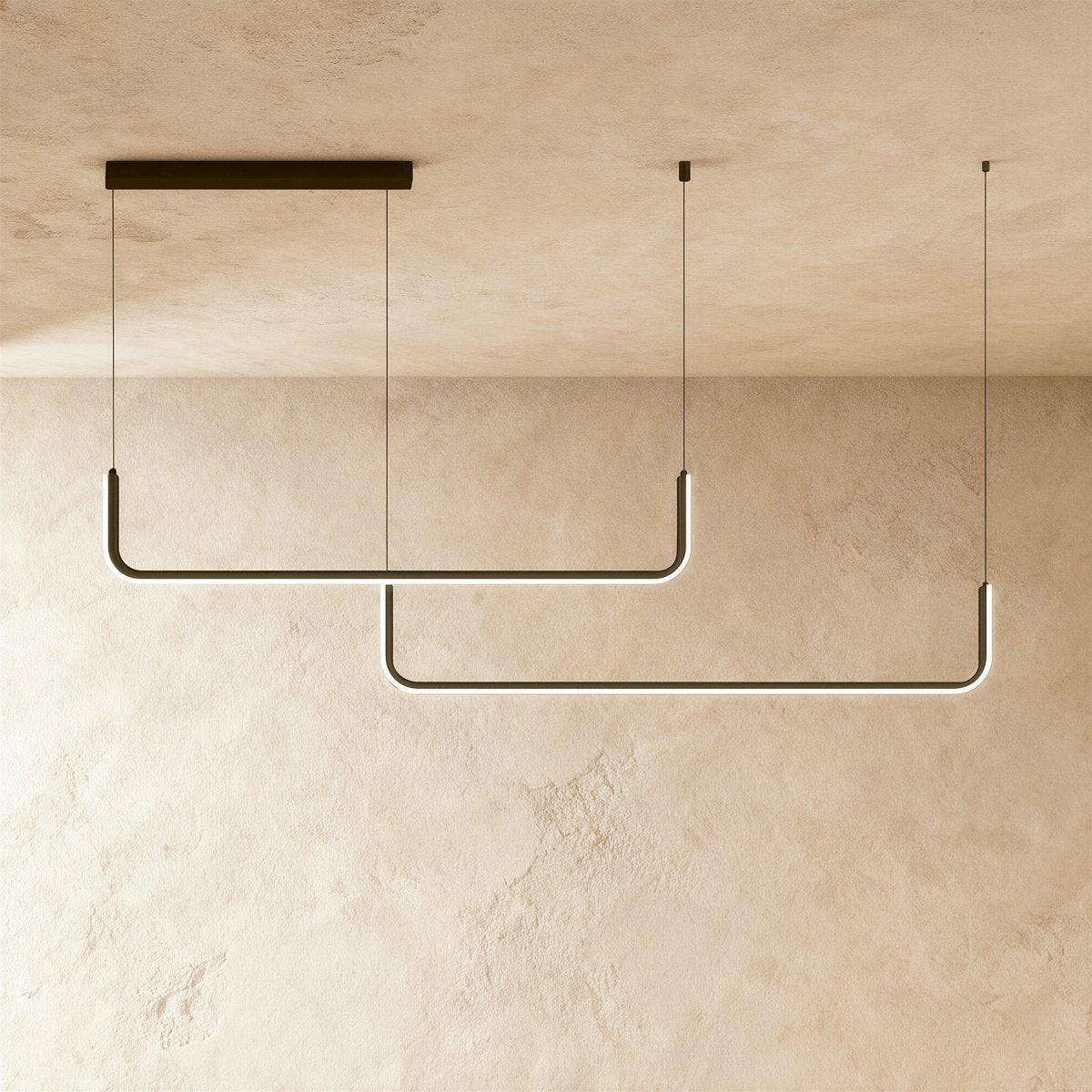 Contemporary LED Chandelier Linear U-Shape Hero