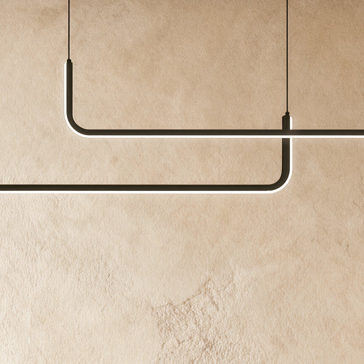 Contemporary LED Chandelier Linear U-Shape Lifestyle