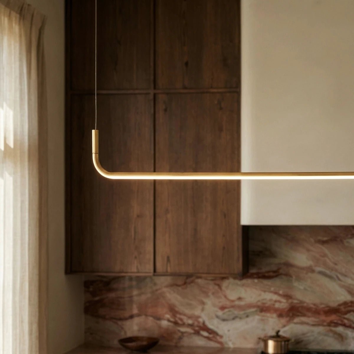 Contemporary LED Chandelier Linear U-Shape View 16