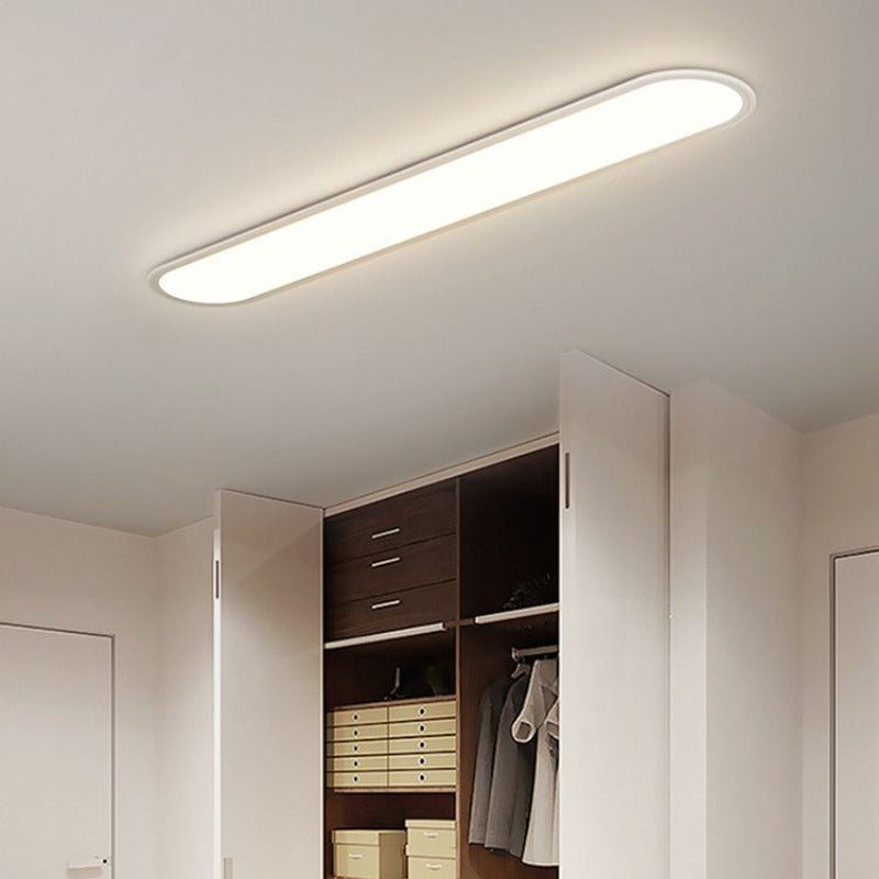 Contemporary LED Flush Mount Ceiling Light Oval Angle