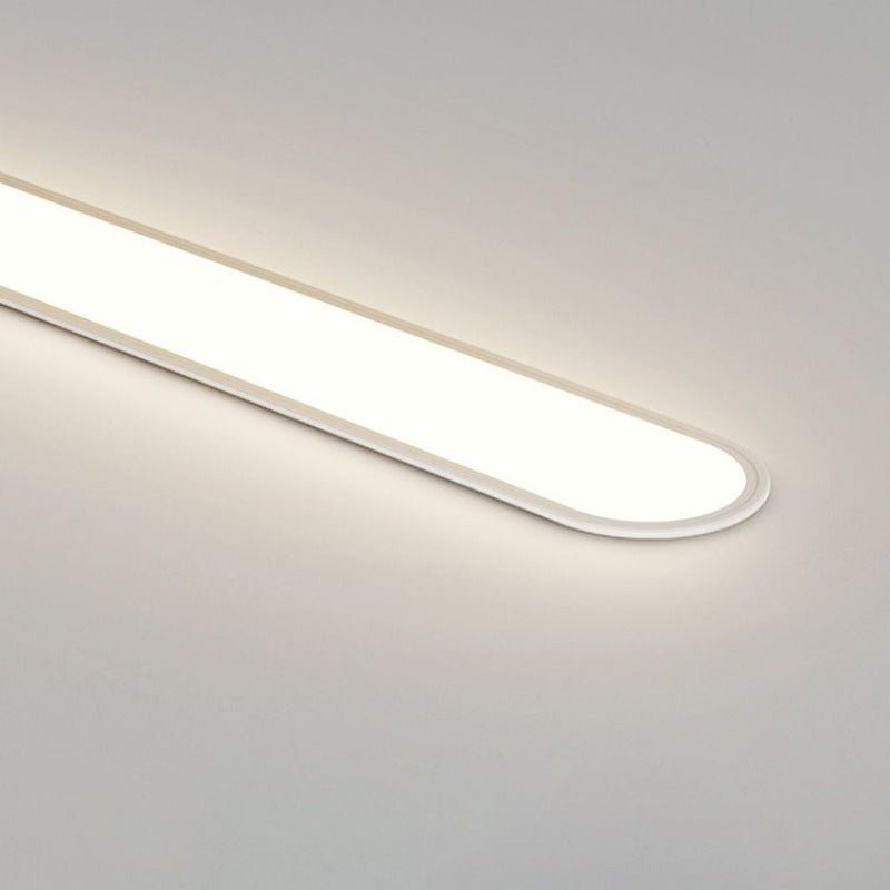 Contemporary LED Flush Mount Ceiling Light Oval Close Up