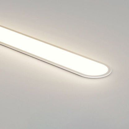 Contemporary LED Flush Mount Ceiling Light Oval Close Up