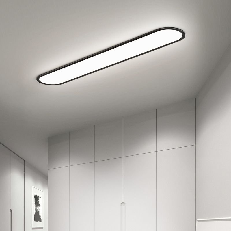 Contemporary LED Flush Mount Ceiling Light Oval Detail