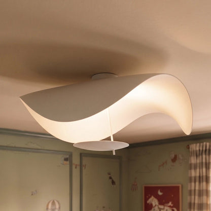 Contemporary Metal Ceiling Lamp Organic Wave Shade View 16