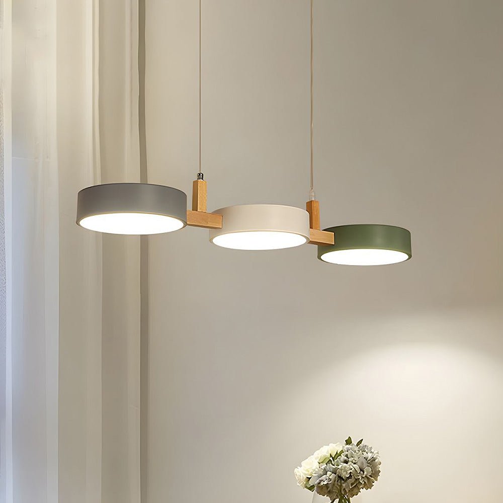 Contemporary Metal Cylinder Multi Light Nordic Pendant Light Hero