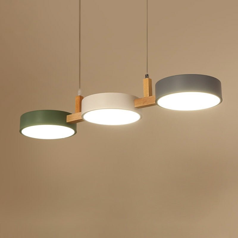 Contemporary Metal Cylinder Multi Light Nordic Pendant Light Lifestyle