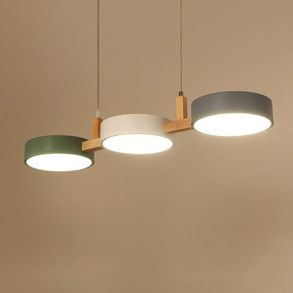 Contemporary Metal Cylinder Multi Light Nordic Pendant Light Lifestyle