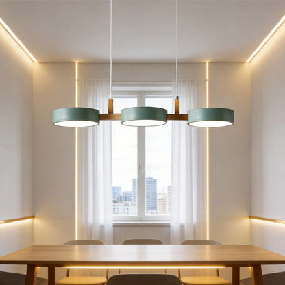 Contemporary Metal Cylinder Multi Light Nordic Pendant Light View 14