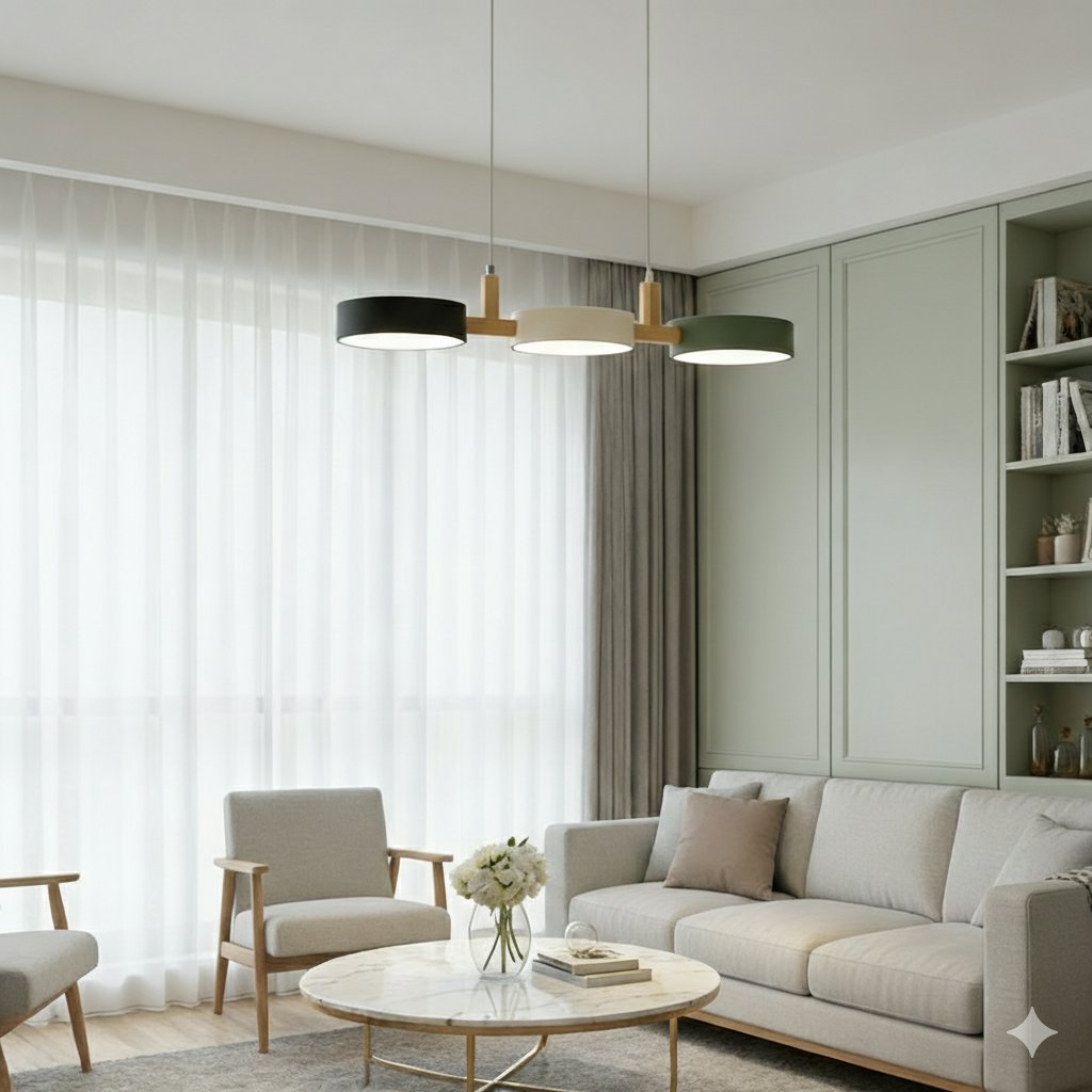 Contemporary Metal Cylinder Multi Light Nordic Pendant Light View 19