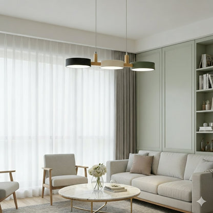 Contemporary Metal Cylinder Multi Light Nordic Pendant Light View 19