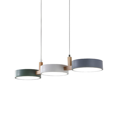 Contemporary Metal Cylinder Multi Light Nordic Pendant Light View 22
