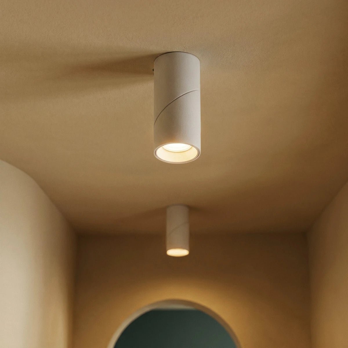 Contemporary Metal Downlight Tilting Cylinder Head Back