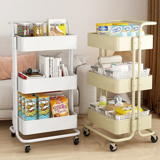 Contemporary Steel End Table Rolling Cart Arch Handle Hero