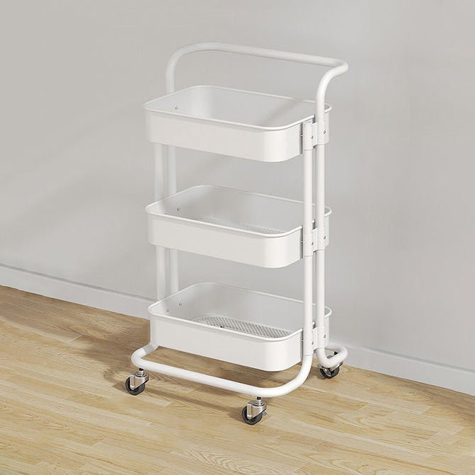 Contemporary Steel End Table Rolling Cart Arch Handle View 11