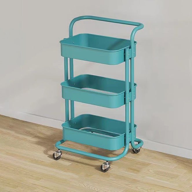 Contemporary Steel End Table Rolling Cart Arch Handle View 14