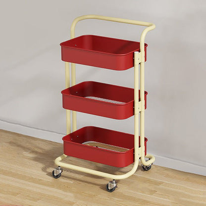 Contemporary Steel End Table Rolling Cart Arch Handle View 15