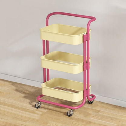 Contemporary Steel End Table Rolling Cart Arch Handle View 16