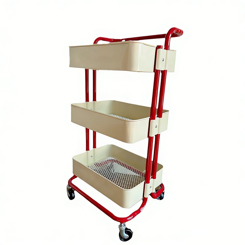 Contemporary Steel End Table Rolling Cart Arch Handle View 21