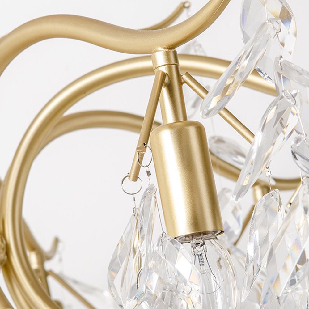 Crystal Chandelier Wisteria Upswept Branch Arms LED Lifestyle