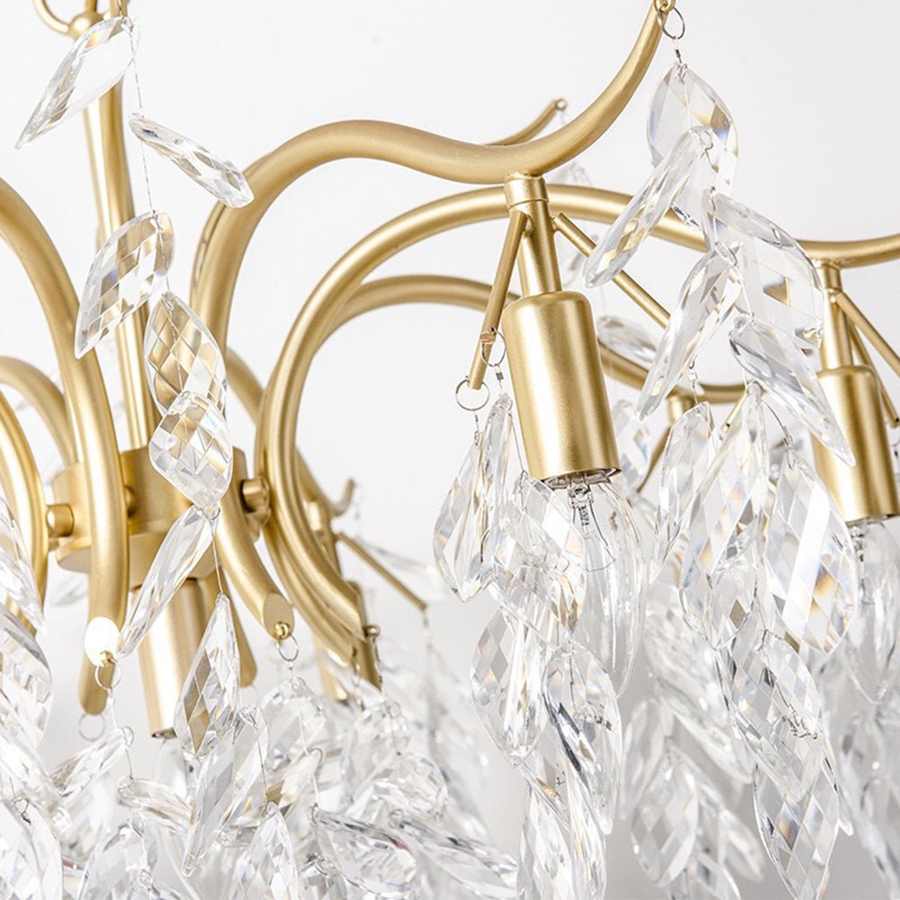 Crystal Chandelier Wisteria Upswept Branch Arms LED View 11