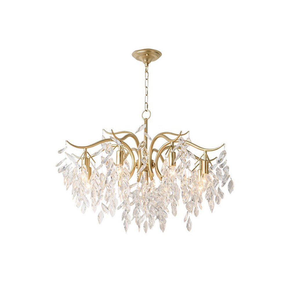 Crystal Chandelier Wisteria Upswept Branch Arms LED View 12