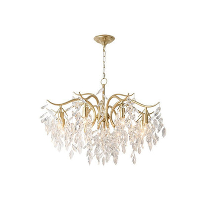 Crystal Chandelier Wisteria Upswept Branch Arms LED View 12