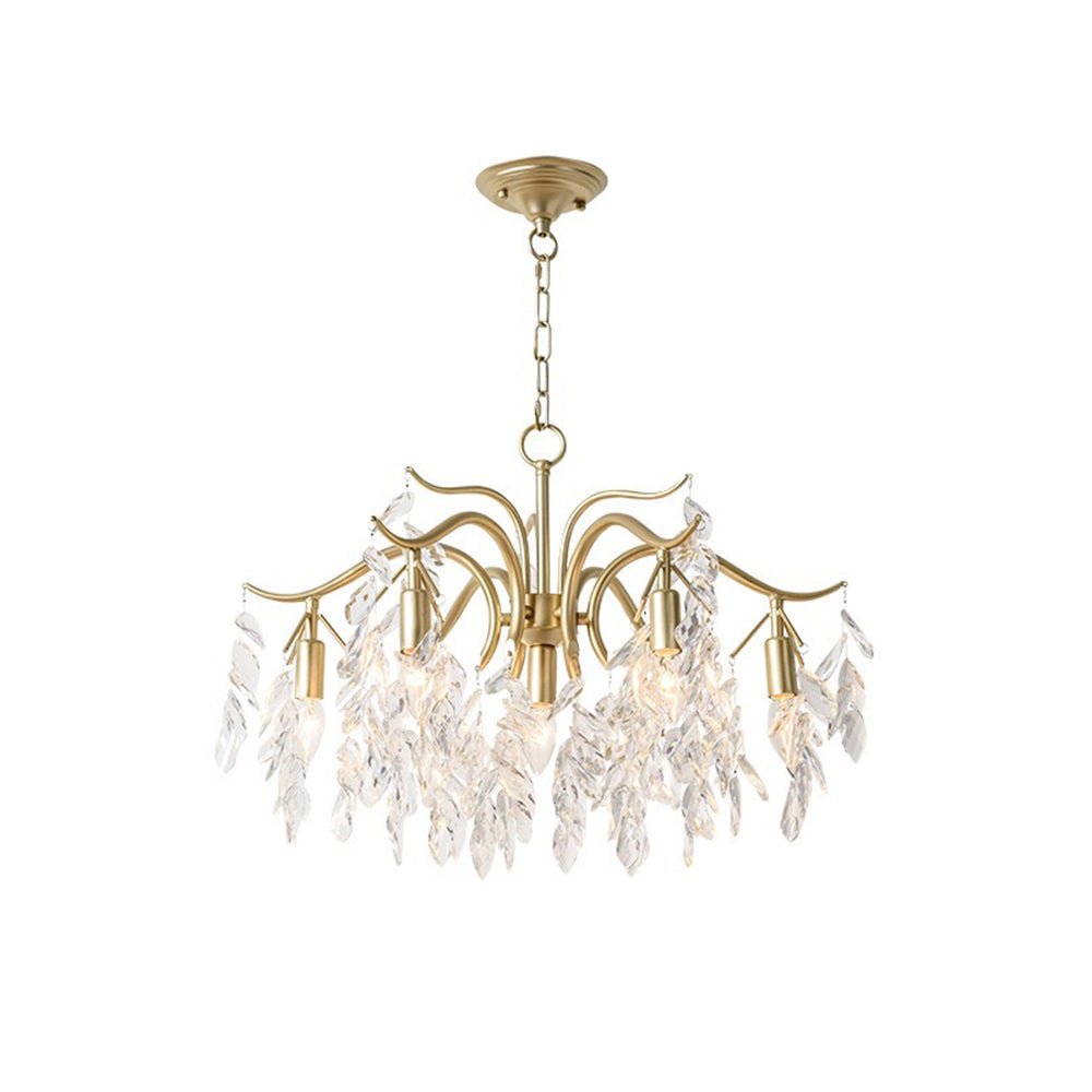 Crystal Chandelier Wisteria Upswept Branch Arms LED View 13